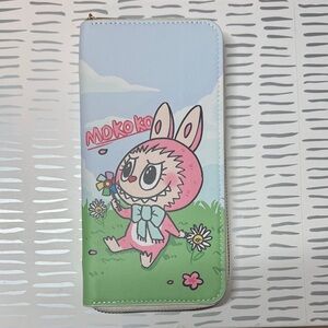 Pink and Green Bunny Kids Wallet